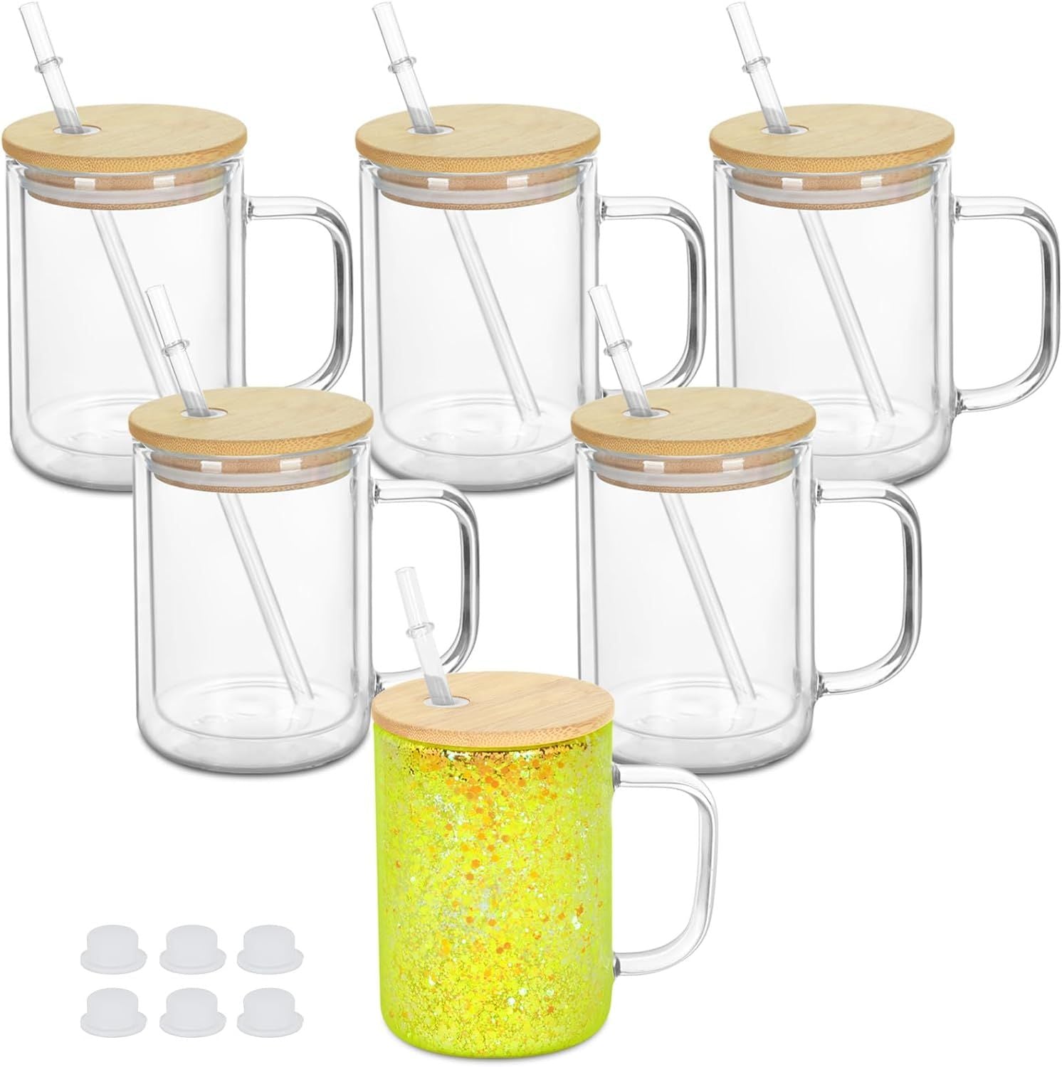 15oz Glass Snowglobe Mug