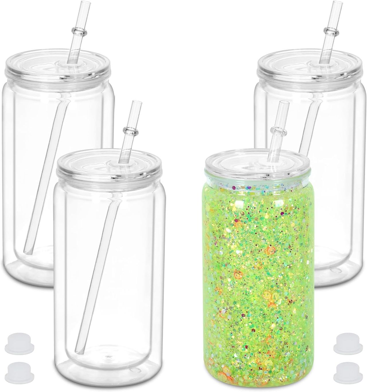 Snow Globe Tumbler (Acrylic/Glass)